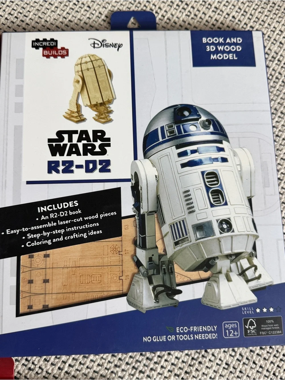 IncrediBuilds Star Wars 3D Wood Model Kits: Millennium Falcon, R2-D2 & AT-ACT